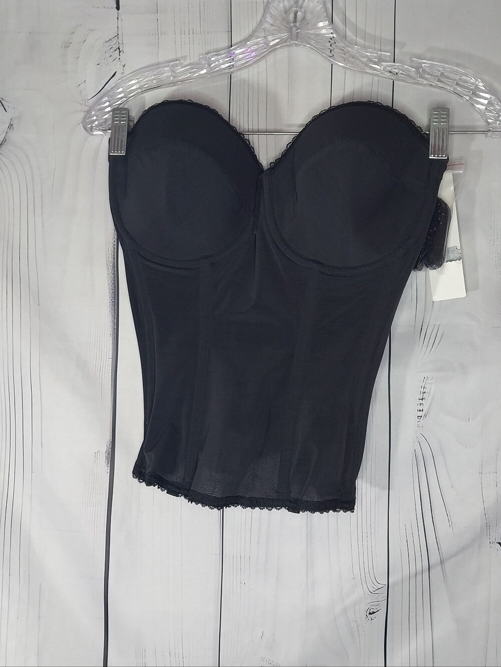 Dominique Brianna Black Strapless Classix Longline Bustier NWT